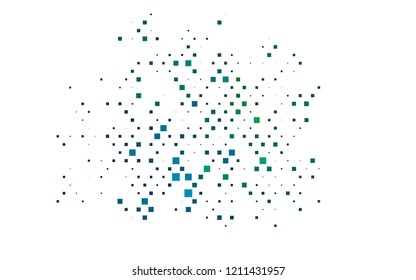 Light Blue, Green vector background with rectangles. Decorative design in abstract style with rectangles. Pattern can be used for websites.