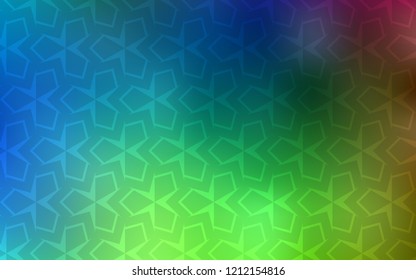 Light Blue, Green vector background with rectangles. Illustration with set of colorful rectangles. The template can be used as a background.