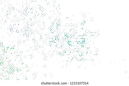 Light Blue, Green vector background with bubbles. Illustration with set of shining colorful abstract circles. Design for business adverts.
