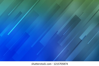 Light Blue, Green vector background with straight lines. Glitter abstract illustration with colored sticks. Pattern for ads, posters, banners.