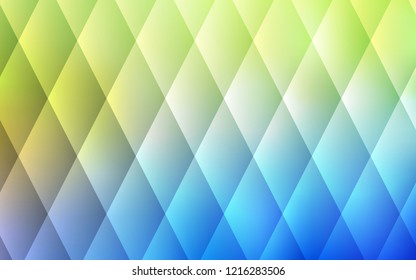 Light Blue, Green vector background with rectangles. Decorative design in abstract style with rectangles. Pattern for commercials.