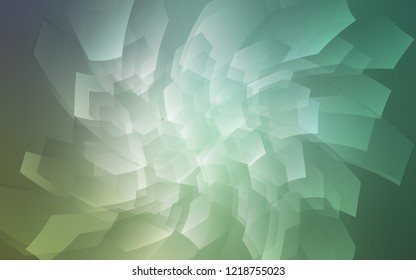 Light Blue, Green vector background with hexagons. Illustration of colored hexagons on white surface. Beautiful design for your business advert.