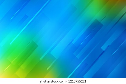 Light Blue, Green vector background with straight lines. Blurred decorative design in simple style with lines. Template for your beautiful backgrounds.