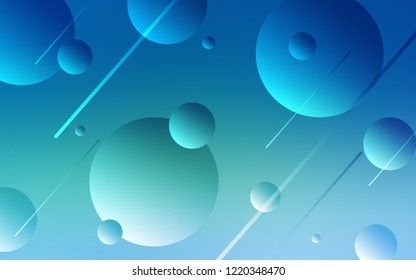 Light Blue, Green vector background with bubbles. Glitter abstract illustration with blurred drops of rain. Pattern can be used as texture of wallpapers.