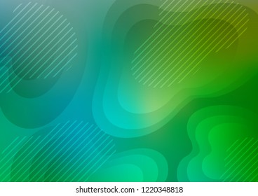 Light Blue, Green vector background with straight lines. Glitter abstract illustration with colored sticks. Smart design for your business advert.
