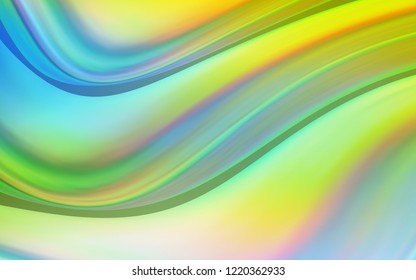 Light Blue, Green vector background with liquid shapes. A completely new color illustration in marble style. The best blurred design for your business.
