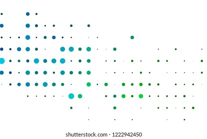 Light Blue, Green vector background with bubbles. Abstract illustration with colored bubbles in nature style. Design for posters, banners.