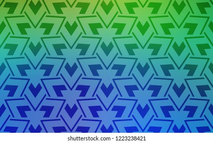 Light Blue, Green vector background with triangles, lines. Modern abstract illustration with colorful triangles. Smart design for your adverts.