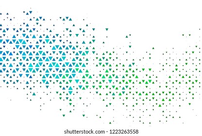 Light Blue, Green vector background with triangles. Abstract gradient illustration with triangles. Smart design for your business advert.