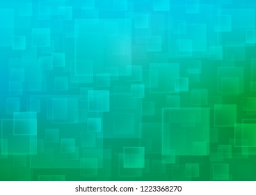 Light Blue, Green vector background with rectangles. Abstract gradient illustration with rectangles. Pattern can be used for websites.