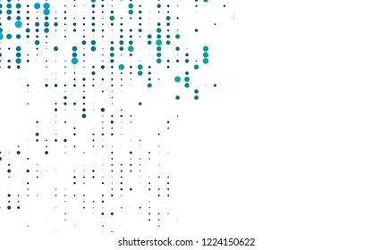 Light Blue, Green vector background with bubbles. Blurred decorative design in abstract style with bubbles. Template for your brand book.