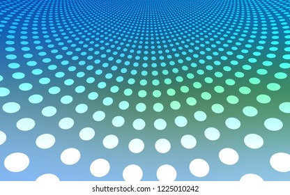 Light Blue, Green vector background with bubbles. Blurred bubbles on abstract background with colorful gradient. Completely new template for your brand book.
