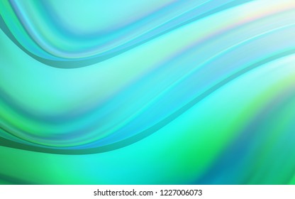 Light Blue, Green vector background with bent lines. Brand new colored illustration in marble style with gradient. A completely new memphis design for your business.