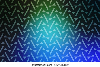 Light Blue, Green vector background with triangles, lines. Abstract gradient illustration with triangles, lines. Template for wallpapers.