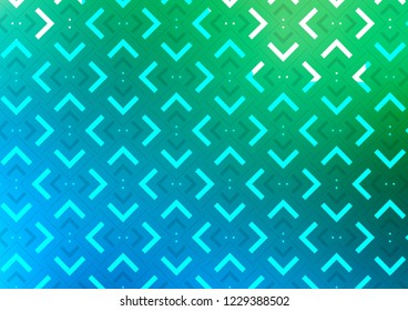Light Blue, Green vector background with straight lines. Decorative shining illustration with lines on abstract template. The pattern can be used as ads, poster, banner for commercial.