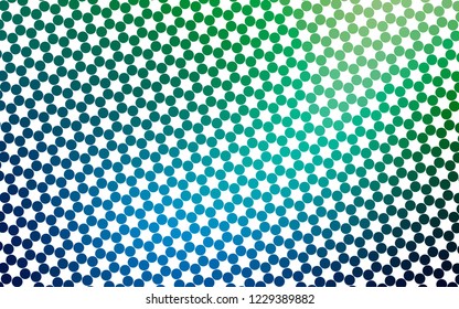 Light Blue, Green vector background with bubbles. Blurred decorative design in abstract style with bubbles. Pattern for ads, booklets.