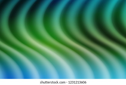 Light Blue, Green vector background with bent ribbons. An elegant bright illustration with gradient. A completely new memphis design for your business.