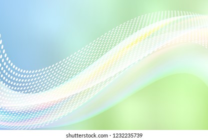 Light Blue, Green vector background with bubbles, lines. Colorful illustration with circles and lines in futuristic style. Pattern for futuristic ad, booklets.