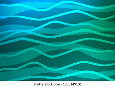 Light Blue, Green vector background with straight lines. Lines on blurred abstract background with gradient. The pattern can be used for busines ad, booklets, leaflets