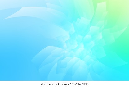 Light Blue, Green vector background with hexagons. Colorful hexagons on white backdrop. Pattern can be used for landing pages.