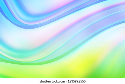 Light Blue, Green vector background with curved circles. Colorful illustration in abstract marble style with gradient. Marble style for your business design.