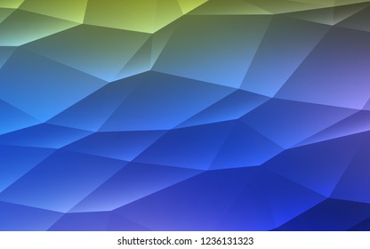 Light Blue, Green vector background with triangles. Abstract gradient illustration with triangles. Modern template for your landing page.