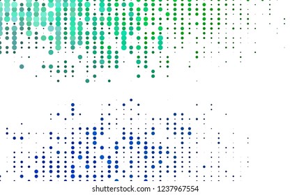 Light Blue, Green vector background with bubbles. Beautiful colored illustration with blurred circles in nature style. Pattern for beautiful websites.