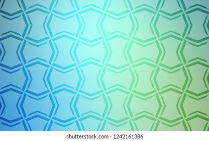 Light Blue, Green vector background with straight lines. Shining colored illustration with sharp stripes. Best design for your ad, poster, banner.