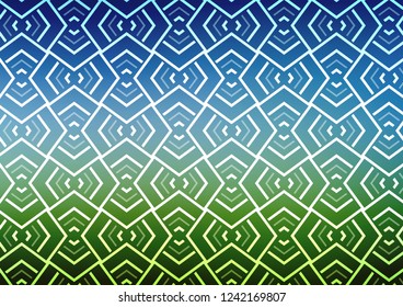 Light Blue, Green vector background with straight lines. Shining illustration with lines on abstract template. Pattern for business booklets, leaflets.