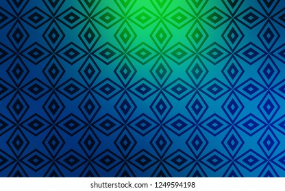 Light Blue, Green vector background with rectangles. Glitter abstract illustration with rectangular shapes. Pattern for commercials.