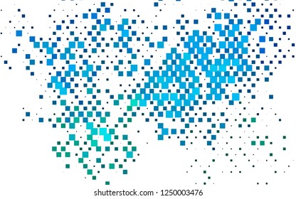 Light Blue, Green vector background with rectangles. Beautiful illustration with rectangles and squares. Best design for your ad, poster, banner.