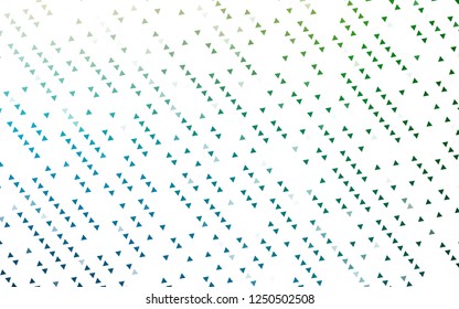 Light Blue, Green vector background with triangles. Glitter abstract illustration with triangular shapes. Pattern for busines ad, booklets, leaflets