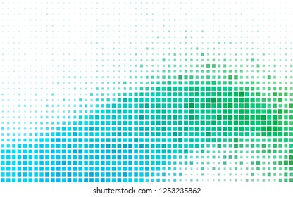 Light Blue, Green vector background with rectangles. Rectangles on abstract background with colorful gradient. Pattern for commercials.