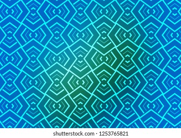 Light Blue, Green vector background with straight lines. Lines on blurred abstract background with gradient. Best design for your ad, poster, banner.