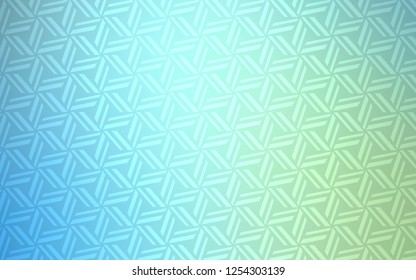 Light Blue, Green vector background with triangles. Beautiful illustration with triangles in nature style. Smart design for your business advert.