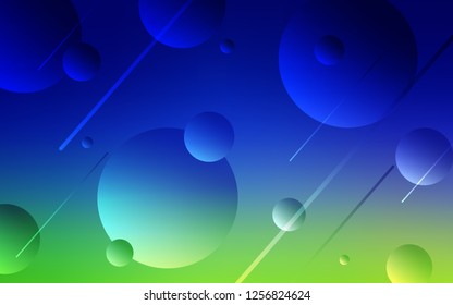 Light Blue, Green vector background with bubbles. Abstract illustration with colored bubbles in nature style. Pattern can be used for ads, leaflets.