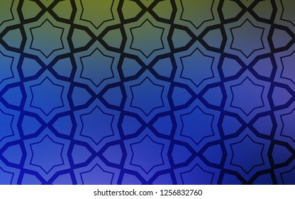 Light Blue, Green vector background with colored stars. Shining colored illustration with stars. Pattern for wrapping gifts.