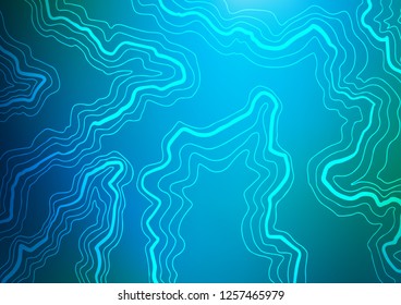 Light Blue, Green vector background with abstract lines. A sample with blurred bubble shapes. Brand new design for your ads, poster, banner.
