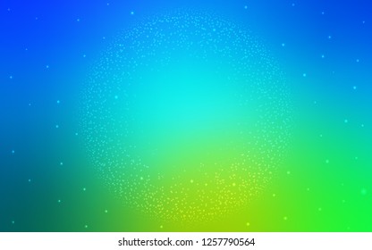 Light Blue, Green vector background with galaxy stars. Modern abstract illustration with Big Dipper stars. Pattern for astrology websites.