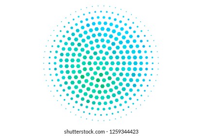 Light Blue, Green vector background with hexagons. Glitter abstract illustration in hexagonal style. Pattern for ads, leaflets.