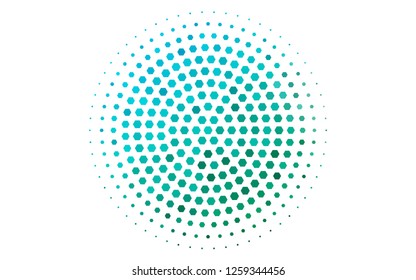 Light Blue, Green vector background with hexagons. Illustration with set of colorful hexagons. Pattern can be used for landing pages.