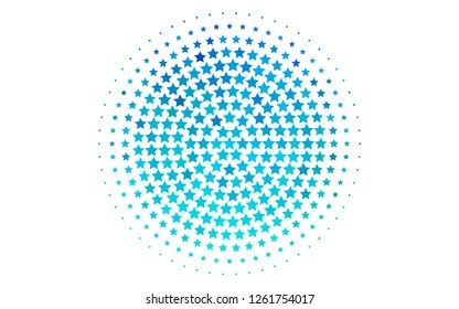 Light Blue, Green vector background with colored stars. Decorative shining illustration with stars on abstract template. Smart design for your business advert.