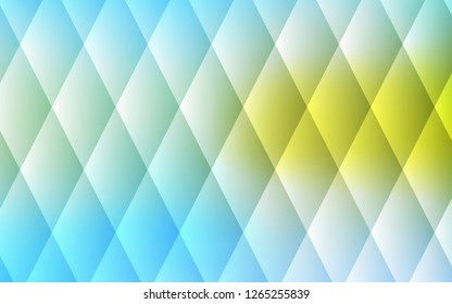 Light Blue, Green vector background with rectangles. Rectangles on abstract background with colorful gradient. Smart design for your business advert.