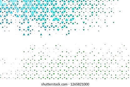Light Blue, Green vector background with triangles. Beautiful illustration with triangles in nature style. Smart design for your business advert.
