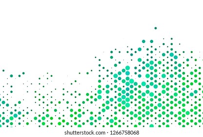 Light Blue, Green vector background with bubbles. Glitter abstract illustration with blurred drops of rain. Pattern for beautiful websites.