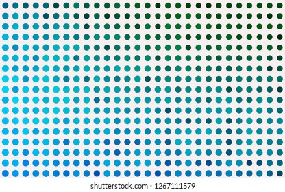 Light Blue, Green vector background with bubbles. Abstract illustration with colored bubbles in nature style. Design for posters, banners.