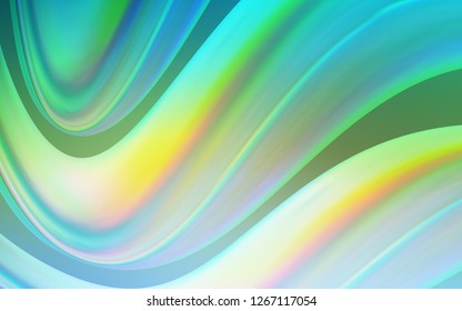 Light Blue, Green vector background with bent lines. Colorful illustration in abstract marble style with gradient. New composition for your brand book.