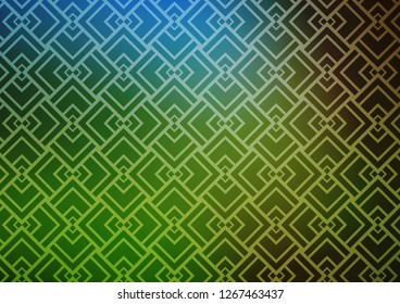 Light Blue, Green vector background with straight lines. Blurred decorative design in simple style with lines. Smart design for your business advert.