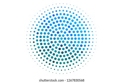 Light Blue, Green vector background with hexagons. Colorful hexagons on white backdrop. New design for website's poster, banner.
