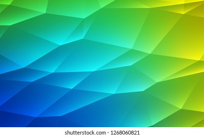 Light Blue, Green vector background with triangles. Triangles on abstract background with colorful gradient. Pattern for busines ad, booklets, leaflets